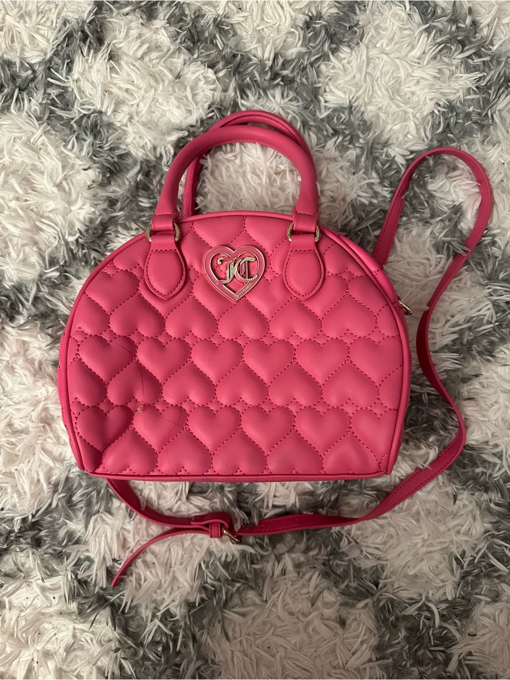 Juicy Couture Quilted Heart Dome Satchel